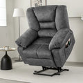 Fauteuil inclinable releveur électrique avec massage, chauffage et minuterie Gris marron