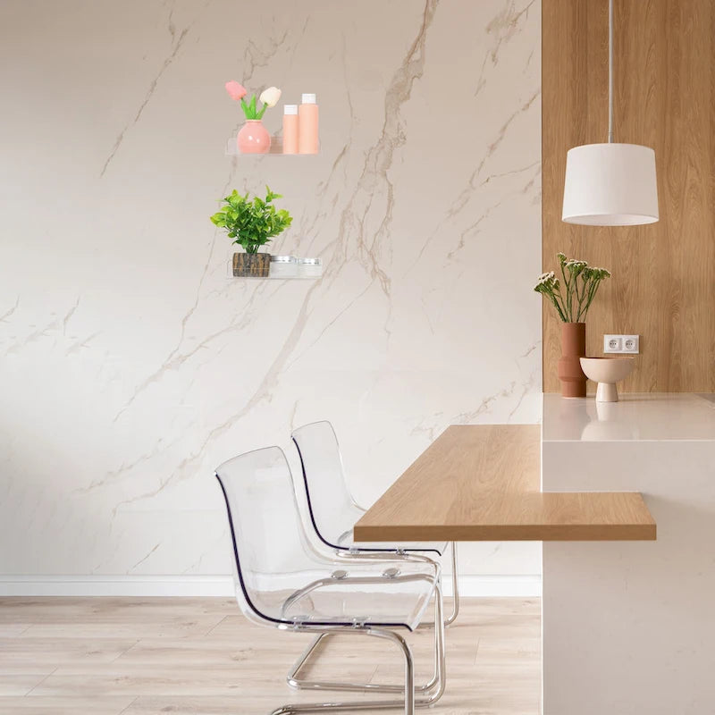 Étagère murale flottante en acrylique transparent pour rangement et présentation à domicile