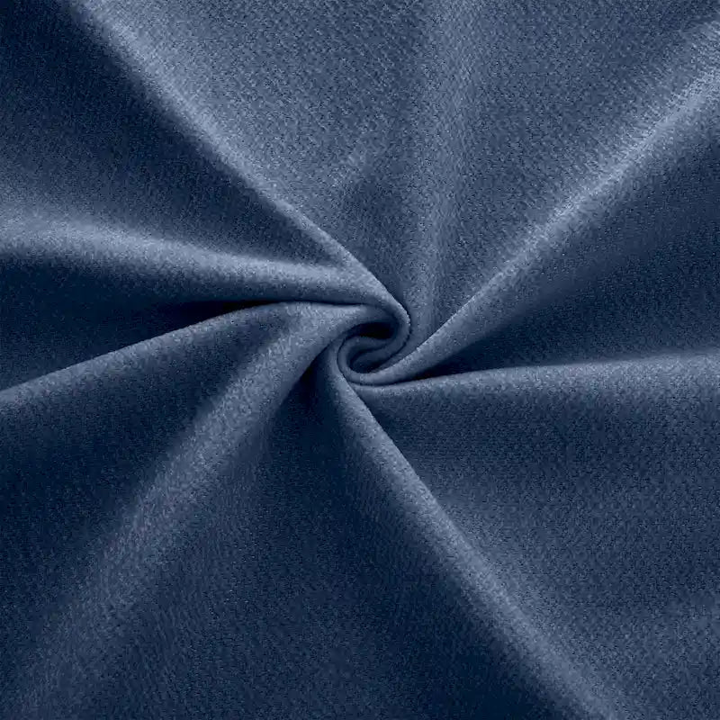 Causeuse en chenille avec pouf de rangement bleu-vert et blanc