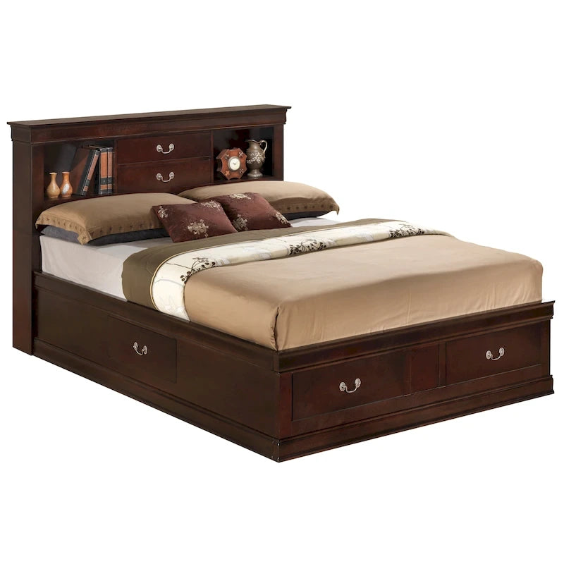 Lit de rangement classique avec tiroirs à queue d'aronde et multiples coloris