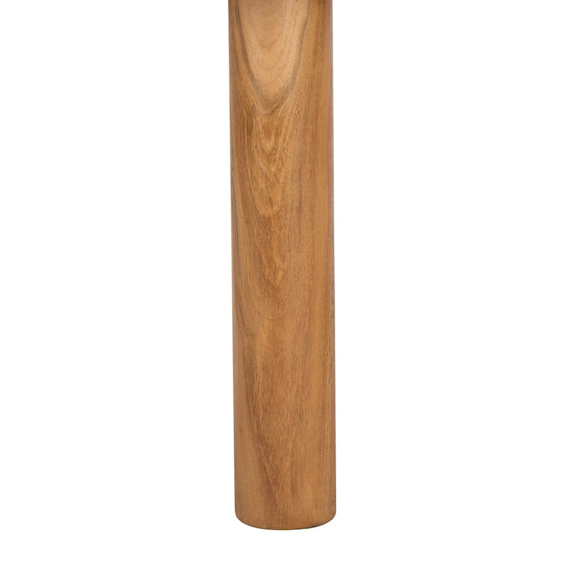 Banc coussin en bois de teck lin blanc naturel style bohème côtier