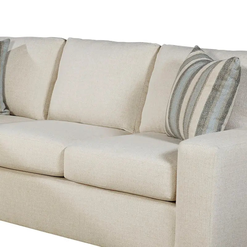 Canapé-lit crème beige en tissu avec matelas queen en gel à mémoire de forme