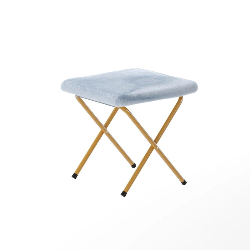 Fauteuil lune pliable extra large rembourré tissu doux matelassé cadre en acier