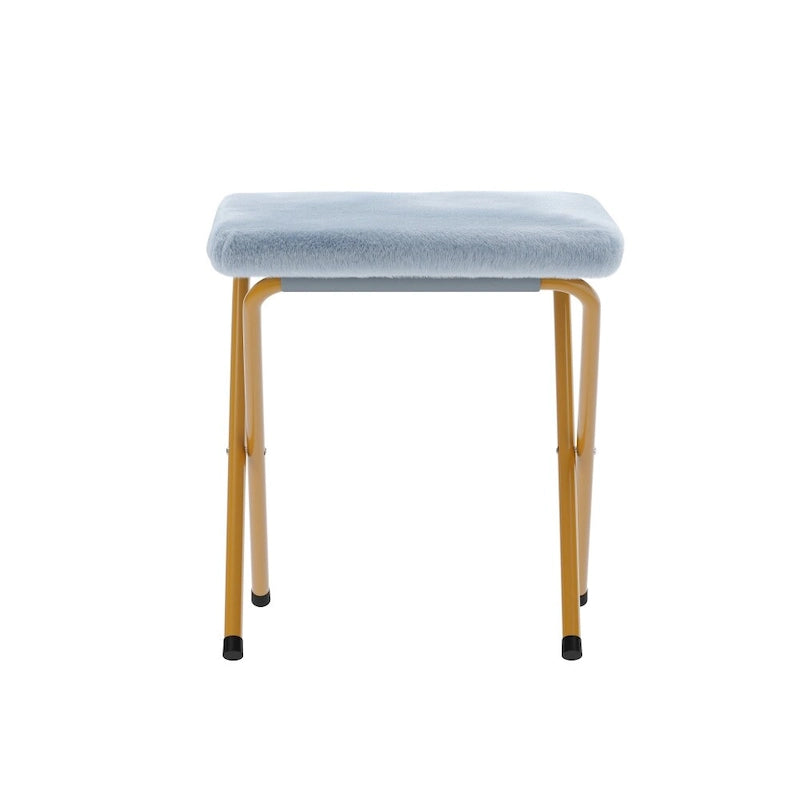 Fauteuil lune pliable extra large rembourré tissu doux matelassé cadre en acier