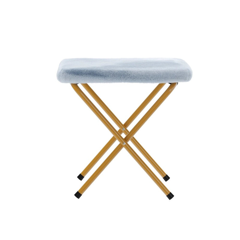 Fauteuil lune pliable extra large rembourré tissu doux matelassé cadre en acier