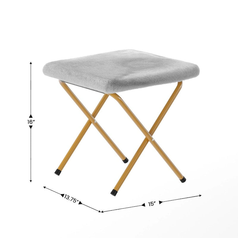 Fauteuil lune pliable extra large rembourré tissu doux matelassé cadre en acier