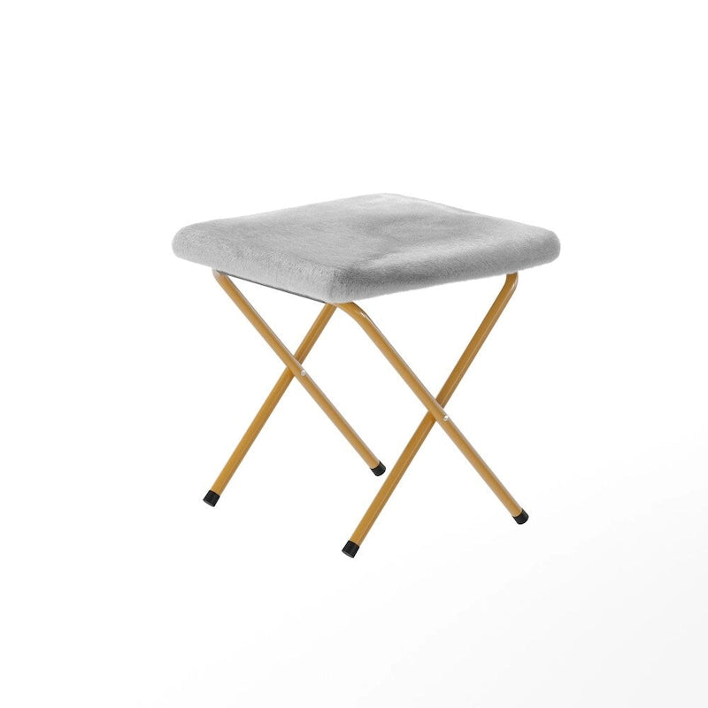 Fauteuil lune pliable extra large rembourré tissu doux matelassé cadre en acier