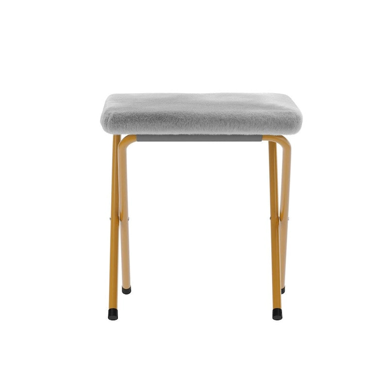 Fauteuil lune pliable extra large rembourré tissu doux matelassé cadre en acier