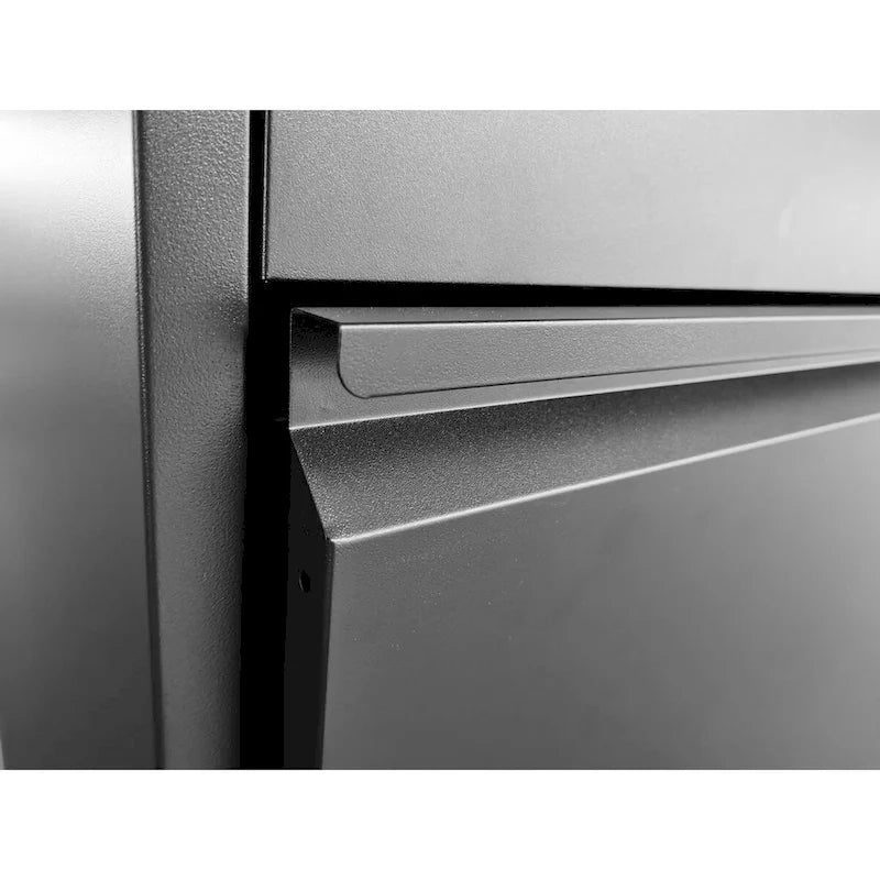 Classeur vertical en acier à 3 tiroirs avec serrure, blanc et noir