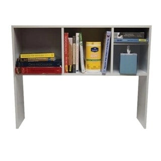 Étagère de bureau en bois blanc avec compartiments ouverts