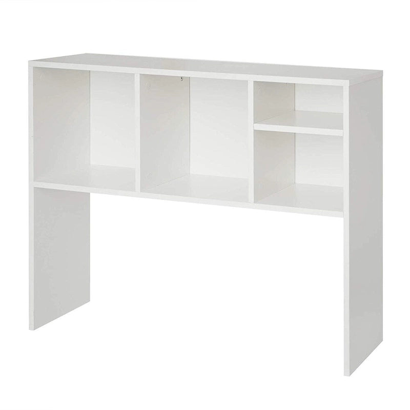 Étagère de bureau en bois blanc avec compartiments ouverts