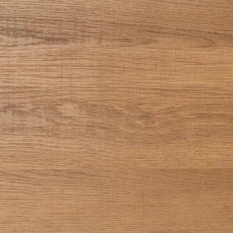 Table à manger avec plateau en bois rustique du milieu du siècle, pieds en épingle en fer noir, chêne gris