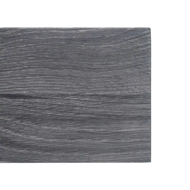 Table à manger avec plateau en bois rustique du milieu du siècle, pieds en épingle en fer noir, chêne gris