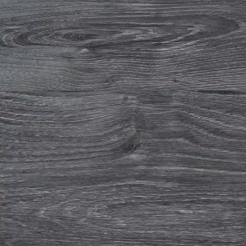 Table à manger avec plateau en bois rustique du milieu du siècle, pieds en épingle en fer noir, chêne gris